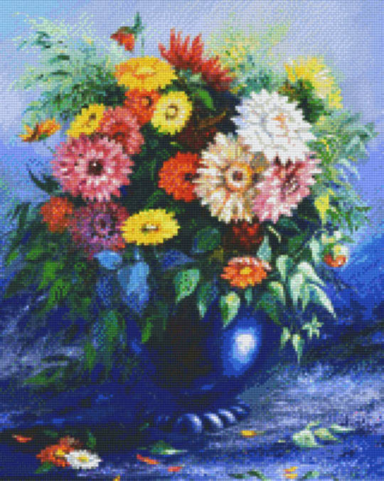Vase With Flowers Sixteen [16] Baseplate PixelHobby Mini- Mosaic Art Kit